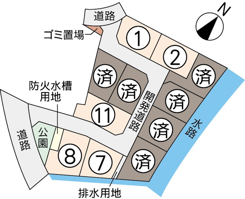 合志市栄【MRHillsかすみヶ丘東Ⅱ】分譲地(11号地)    間取り図