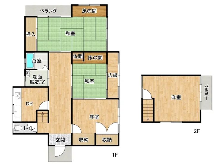 東区若葉5丁目戸建 間取り図