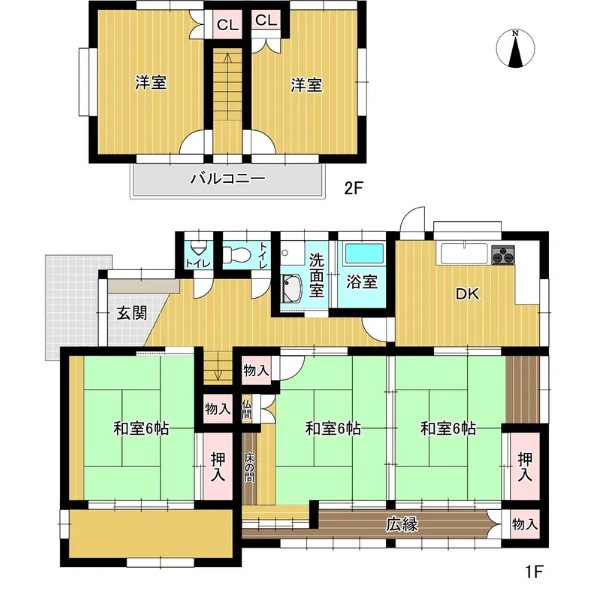 東区月出6丁目戸建 間取り図