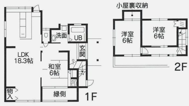 南区御幸笛田4丁目戸建 間取り図