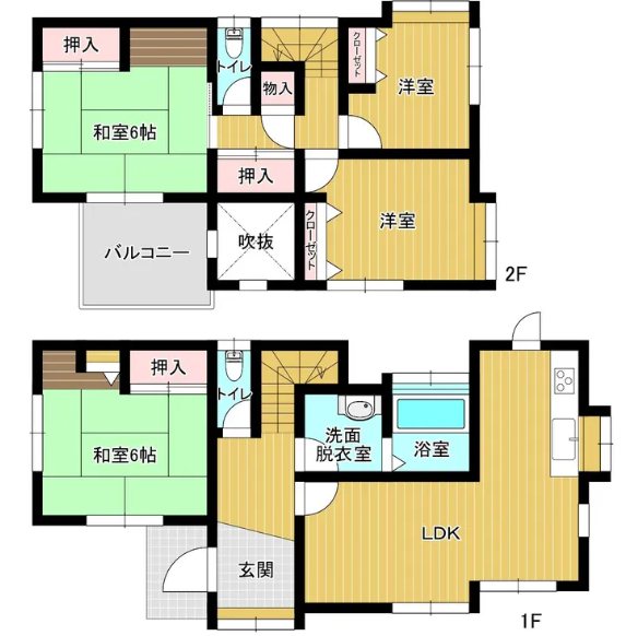 熊本市東区御領1丁目戸建 間取り図