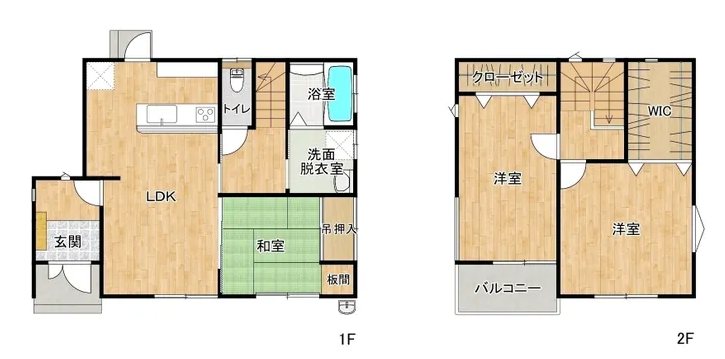 南区城南町藤山戸建 間取り図