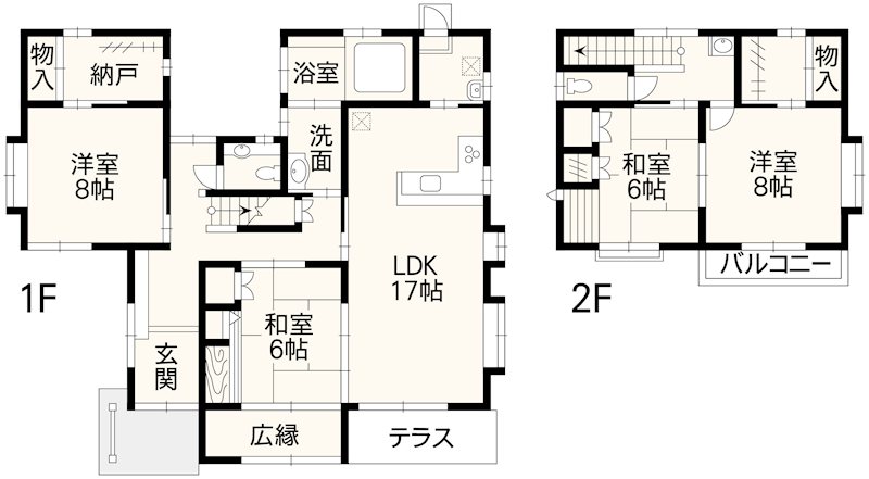 合志市野々島戸建 間取り図