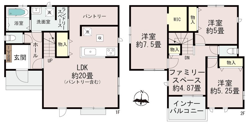 ハートフルタウン中央区本山3丁目C号棟新築戸建  間取り図