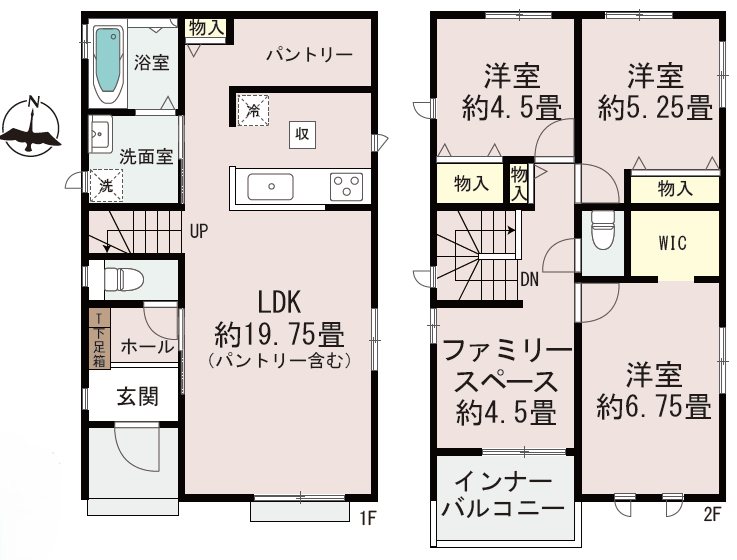 ハートフルタウン中央区国府4丁目A号棟新築戸建  間取り図