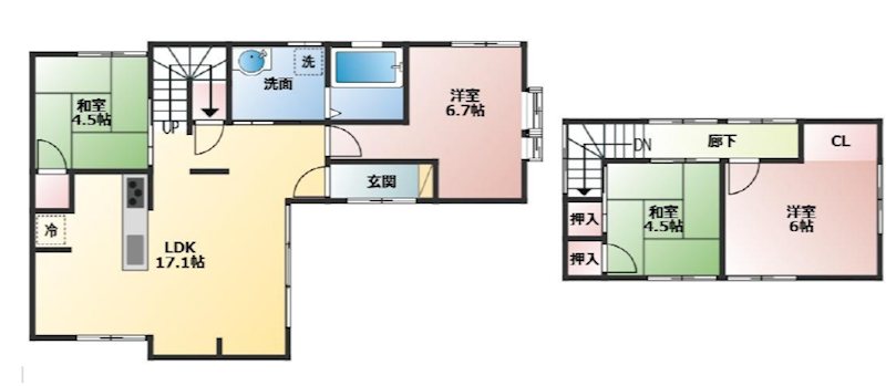 西区小島3丁目戸建 間取り図