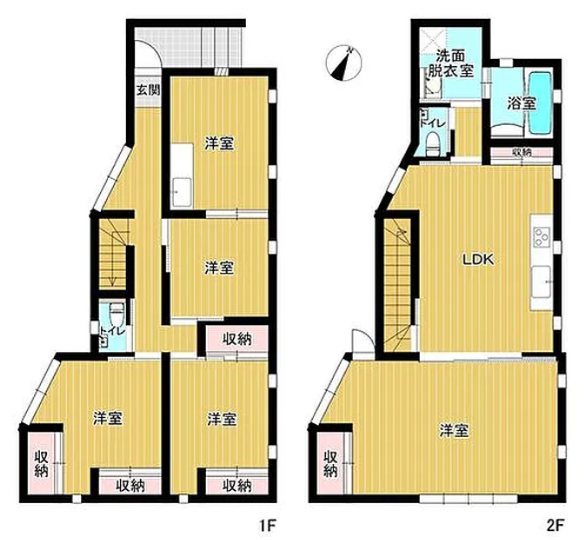東区江津1丁目戸建 間取り図