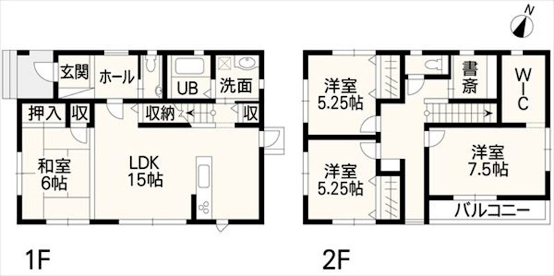 東区小山2丁目戸建 間取り図