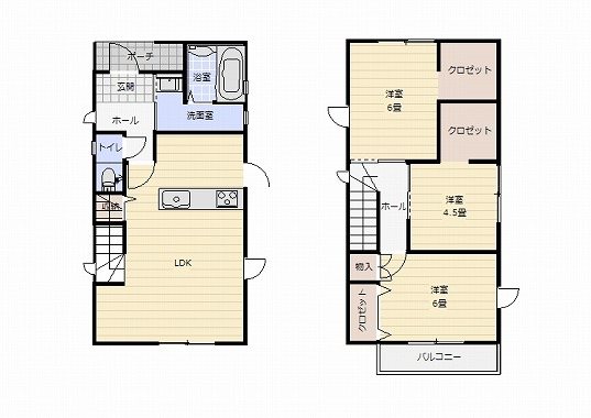 東区長嶺東9丁目3号地戸建 間取り図
