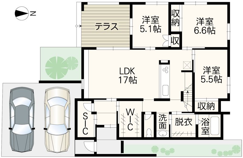 【AH Luxe】合志市栄新築モデルハウス 間取り図