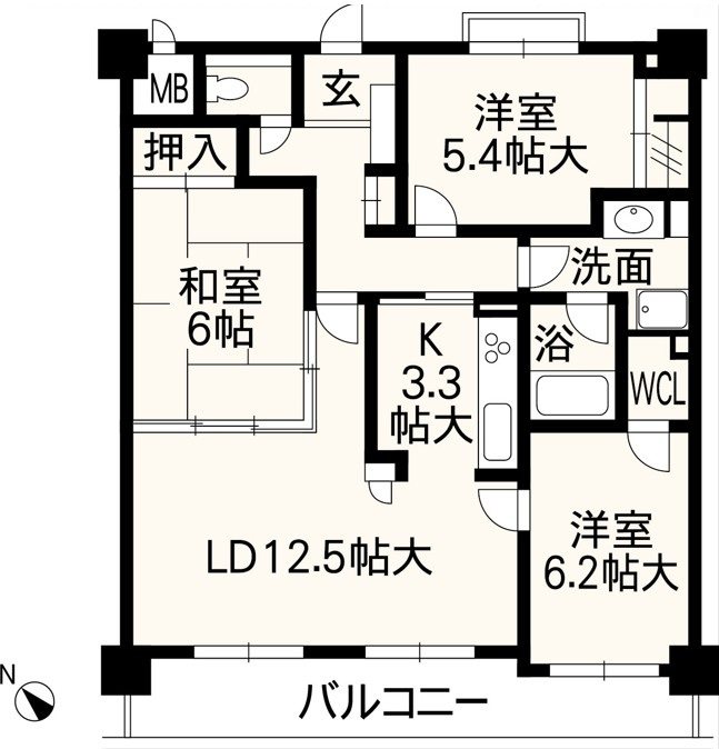 トーカンマンション保田窪本通り 間取り