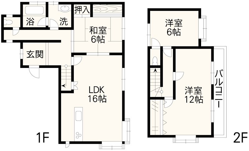 北区清水岩倉2丁目戸建 間取り図
