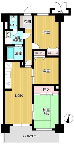 コアマンション健軍神社南 間取り