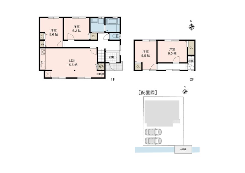 西区島崎5丁目①戸建 間取り図