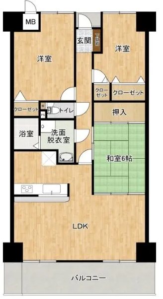 サーパスシティ白川壱番館 間取り図