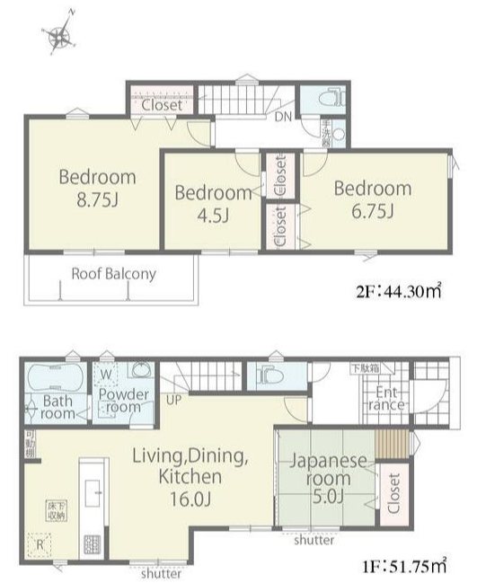 リナージュ・ネクスジー益城町広安第1期2号棟新築戸建  間取り図