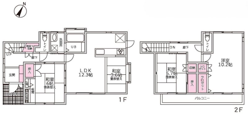 菊池市大琳寺戸建  間取り図