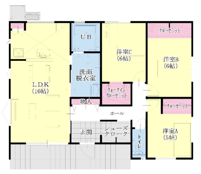 【アイパッソの家】合志市竹迫2期1号地 間取り図