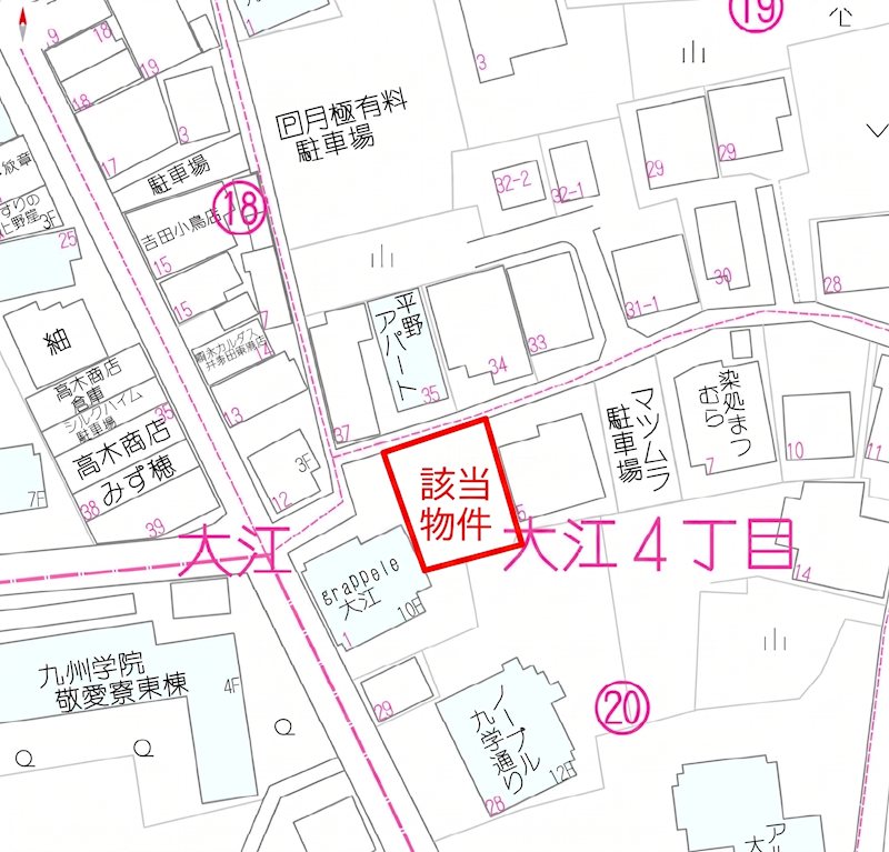 中央区大江4丁目土地 間取り図