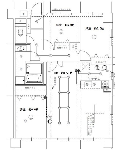 ヴェルビュ新屋敷東 203号室 間取り