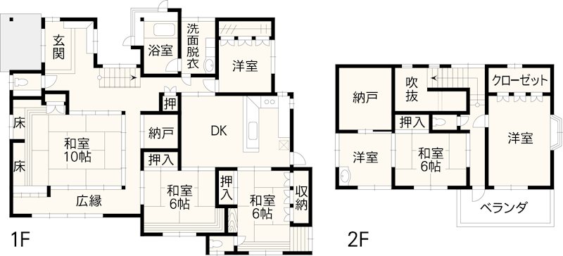 合志市野々島戸建 間取り図