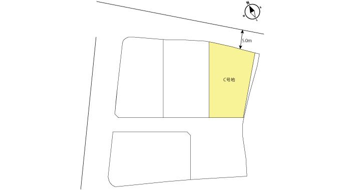 玉名郡和水町分譲地(C号地) 間取り図