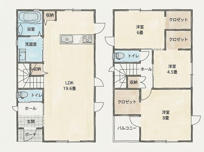 南区白藤1丁目モデル2号地 間取り図