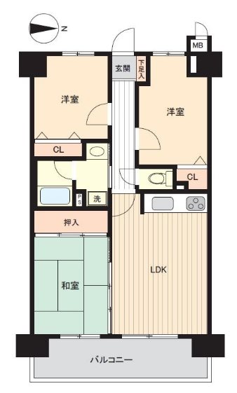 ライオンズマンション健軍東桜通り 間取り図