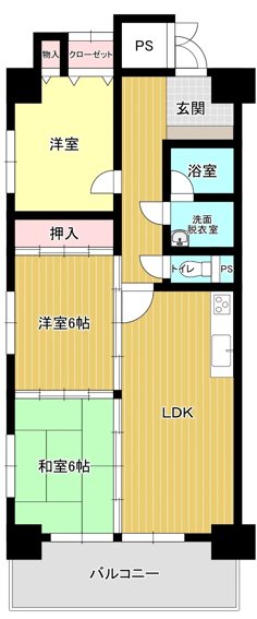 コアマンション島崎 間取り図