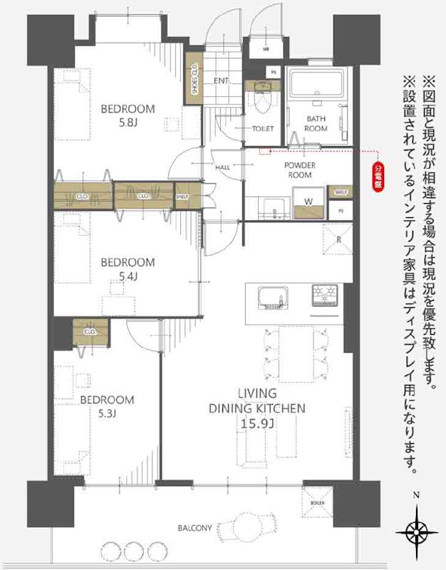 レクシアグランヒルズ楠中央通り 511号室 間取り
