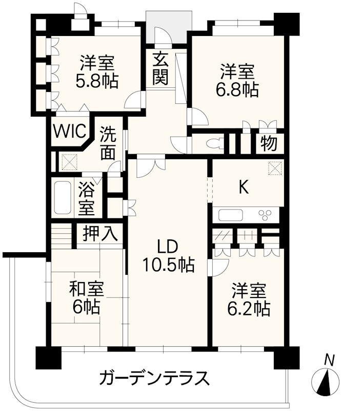 ハウベストマンション新大江一番館 間取り