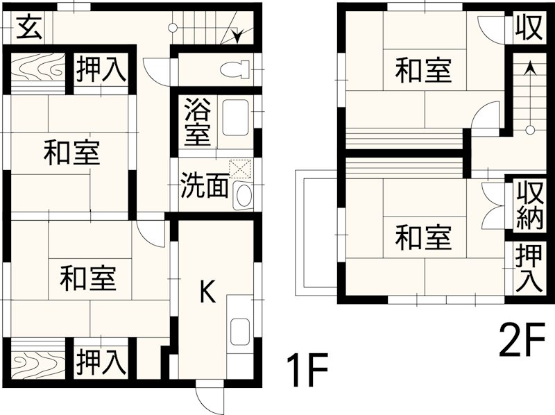 北区植木町大和戸建 間取り図