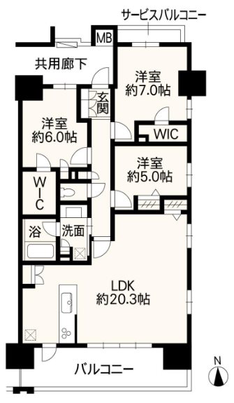 レーベン熊本新町EMBRACE 間取り図