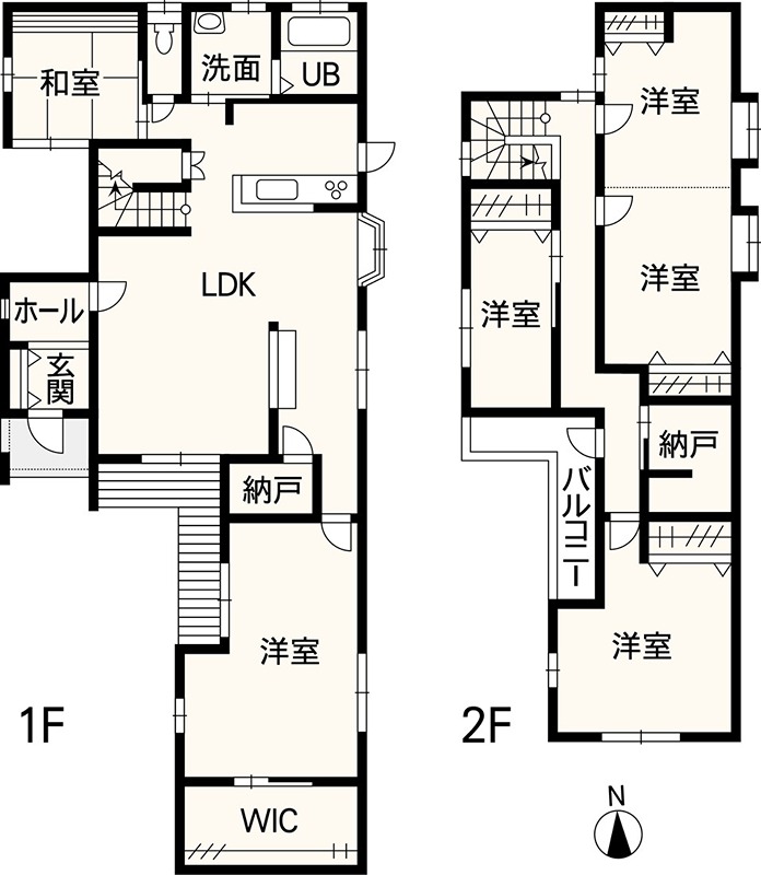西区上代1丁目戸建 間取り図
