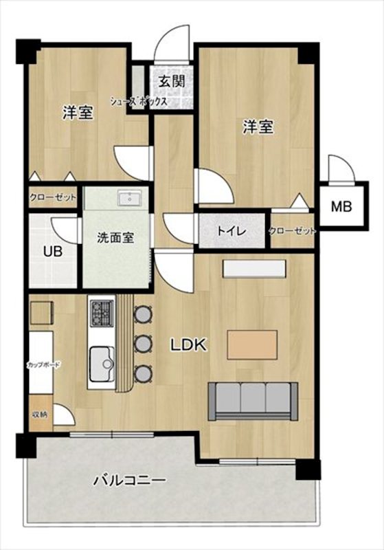 ビブレマンション本山 506号室 間取り