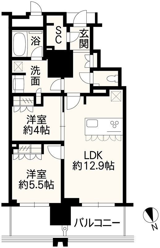 MJR熊本ゲートタワー 1708号室 間取り