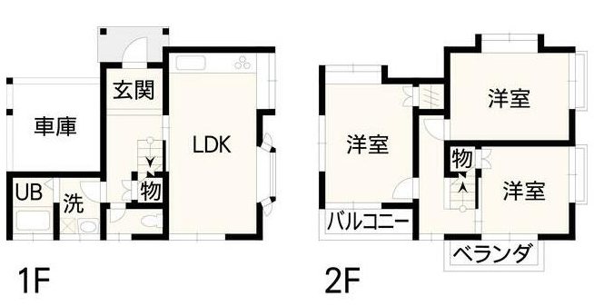 北区八景水谷3丁目戸建 間取り図