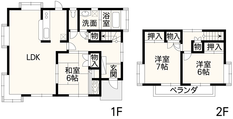 東区上南部2丁目戸建 間取り図