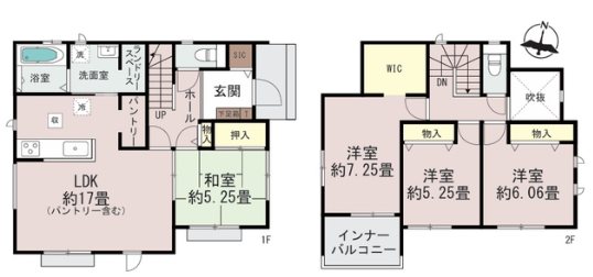 ハートフルタウン東区沼山津4丁目B号棟新築戸建 間取り図