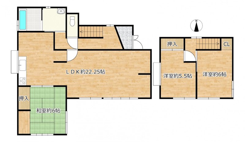北区麻生田3丁目戸建 間取り図