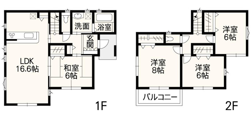 八代市井上町戸建 間取り図
