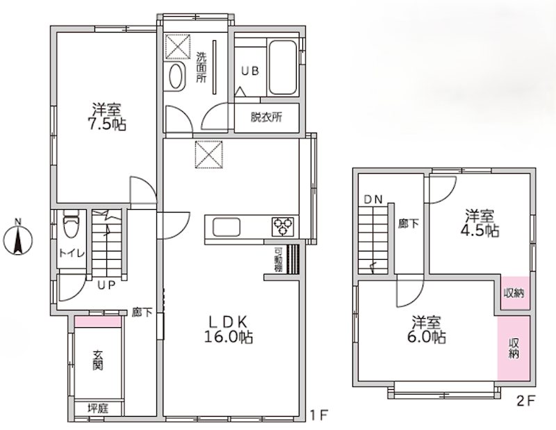 南区島町5丁目戸建 間取り図