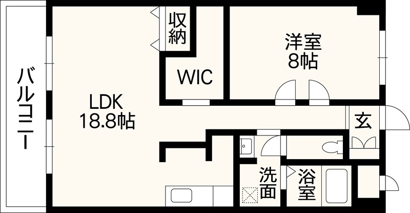 ボンヌール健軍 204号室 間取り