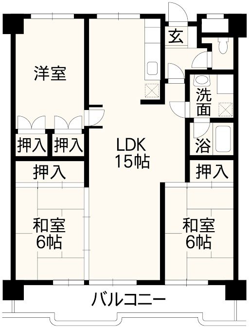 サザンハイツ 802号室 間取り