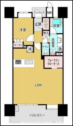 プレミスト上通 804号室 間取り図