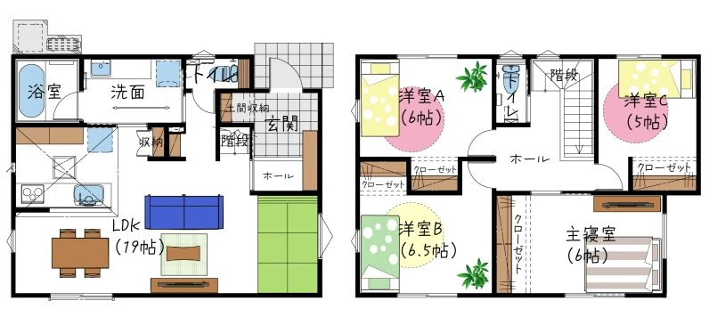 【アイパッソの家】東区江津1丁目2号地  間取り図