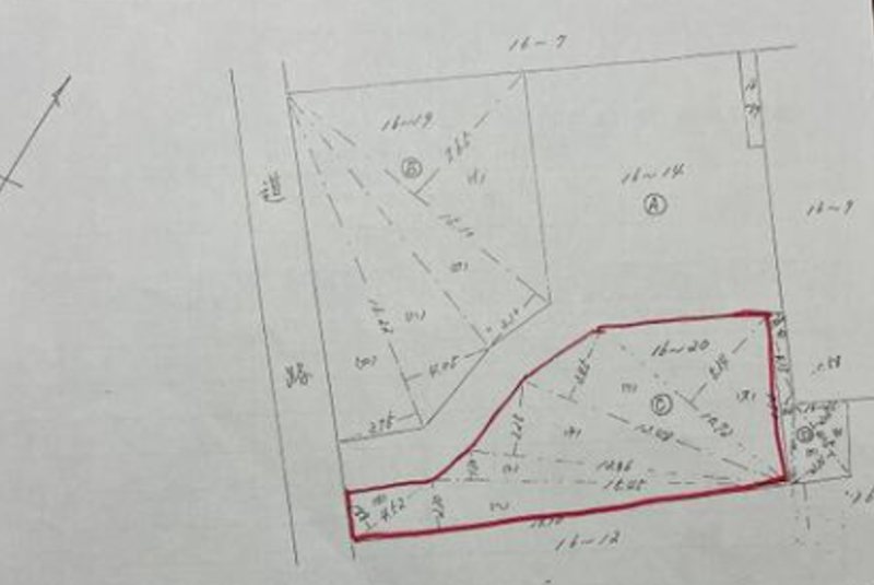 中央区新屋敷2丁目土地 間取り図