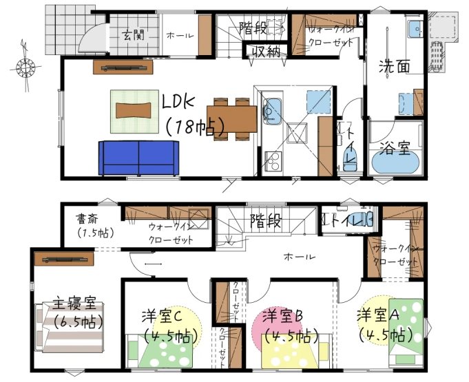 【アイパッソの家】南区砂原町3期2号地 間取り図