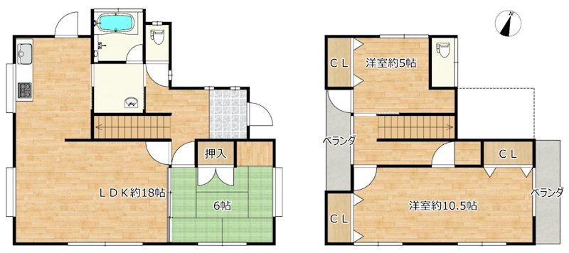 南区土河原町戸建 間取り図