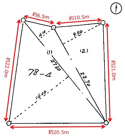 四ツ石里見78番4 区画図